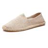 Plus Size Summer Slip-On Espadrilles: Casual Canvas Shoes with Linen Sole & Solid Color Hemp Rope Design