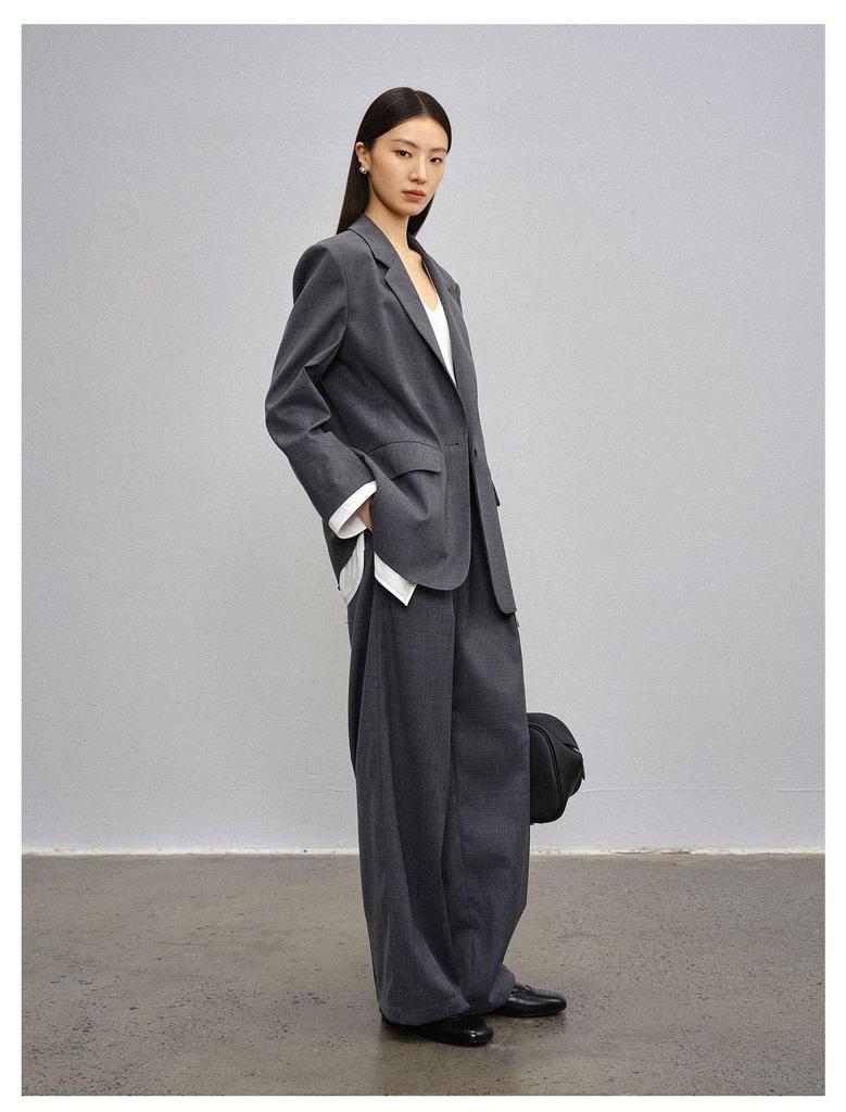 Women's Spring Style Long, Single-Button, Waist-Cinching Blazer: Simple, Fashionable, High-End Jacket