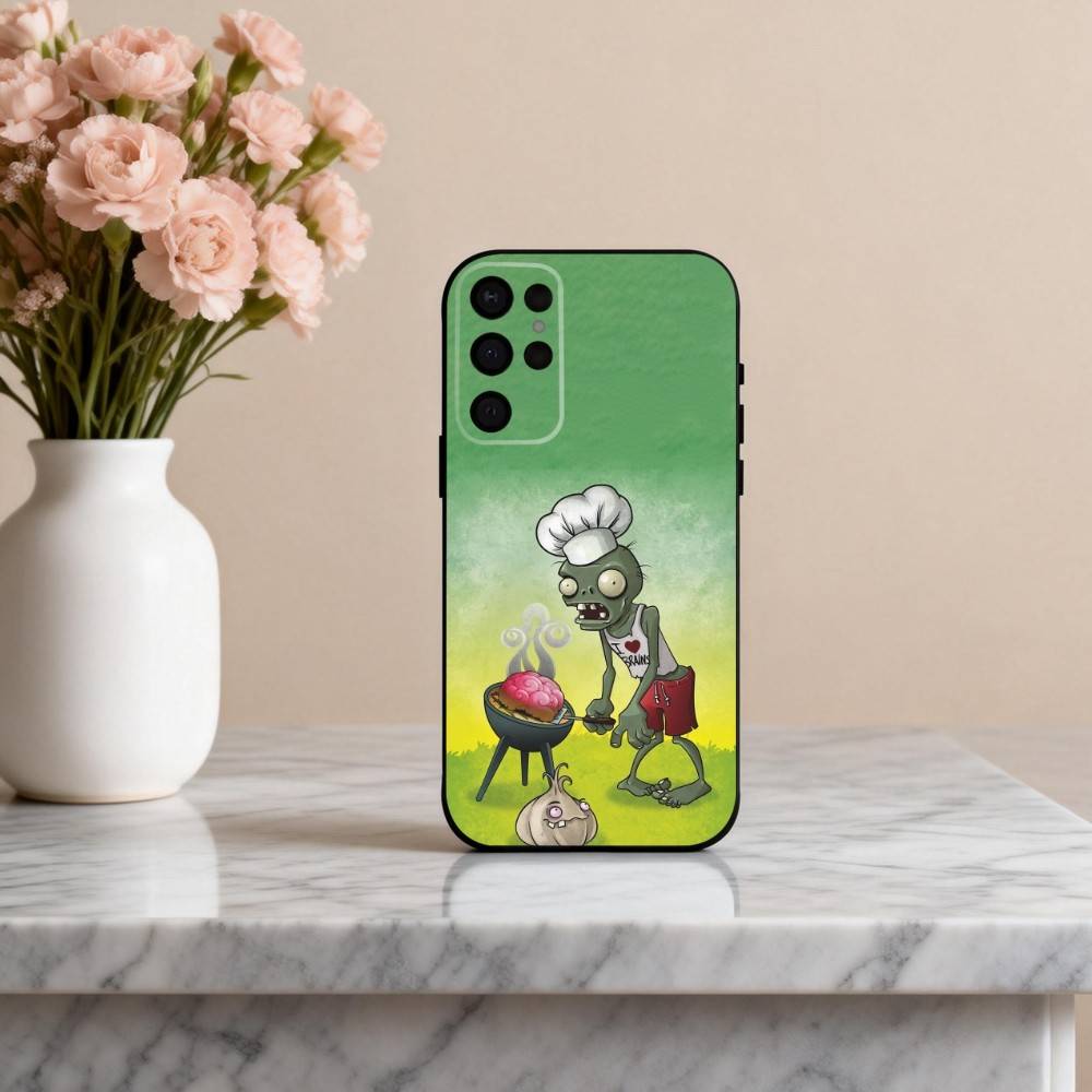 P-Plants-S VS Z-Zombies-S  Phone Case For Samsung S25,24,23,22,30,21,10,9,Ultra,Plus,Lite,FE,4,5 G Soft Black Case