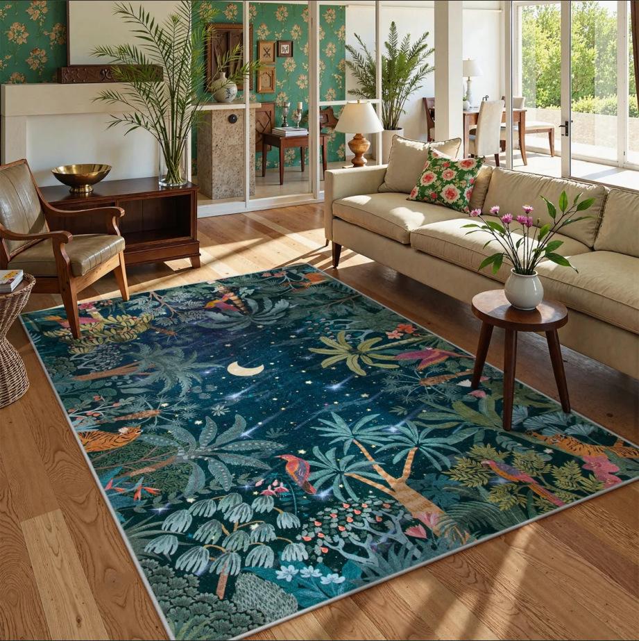 Modern Carpet for Living Room Large Size Tiger Pattern Cute Room Decor Cartoon Rug Soft Non-slip Mat for Bedroom Rugs