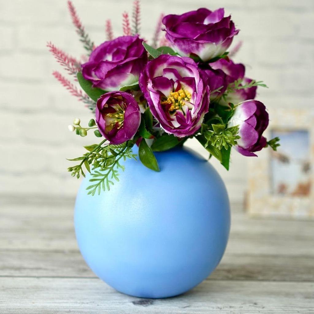 Metal Ball Vase for Home Decor|Round Flower Pot for Bedroom Living Room Office Wedding| | Best Gift |