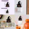 Halloween Pumpkin Pvc Witch Hat Spider Switch Sticker Living Room Decor Wall