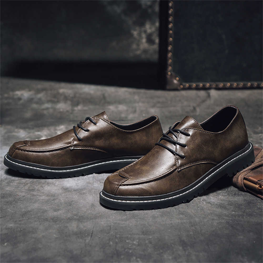 Fashion Round Foot Business Spring Autumn Men's Shoes Loafers Designer Flats Green Man Sneakers Sport Topanky Footwear Vzuttya