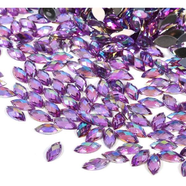 500 шт. Кристально чистые стеклянные стразы формы «лошадиный глаз», бусины в форме глаза, плоская спинка без отверстия(Свет , 10)