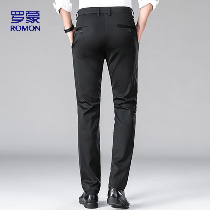 ROMON Men's Straight-Leg Casual Business Pants