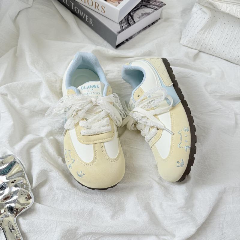 

Осенние милые кроссовки для котят, повседневные, на плоской подошве, удобные, для колледжа, повседневные, универсальные 40