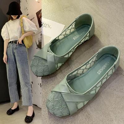 Fashion Summer Women Flat Shoes Soft Casual Loafers Female Ballet Flats Sweet Cut Out Suede Slip On Moccasins Breathable Ladies Footwear