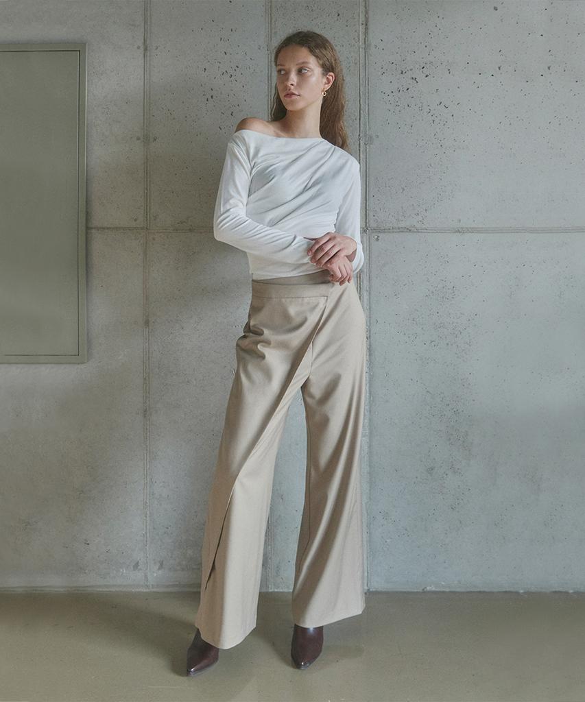 IHR Wrap Wide Pants / Beige