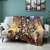 1PC Attack Titan Patterned Flannel Blanket Suitable For All Seasons For Home Decor Warmth And Comfort Gifts Holiday Present