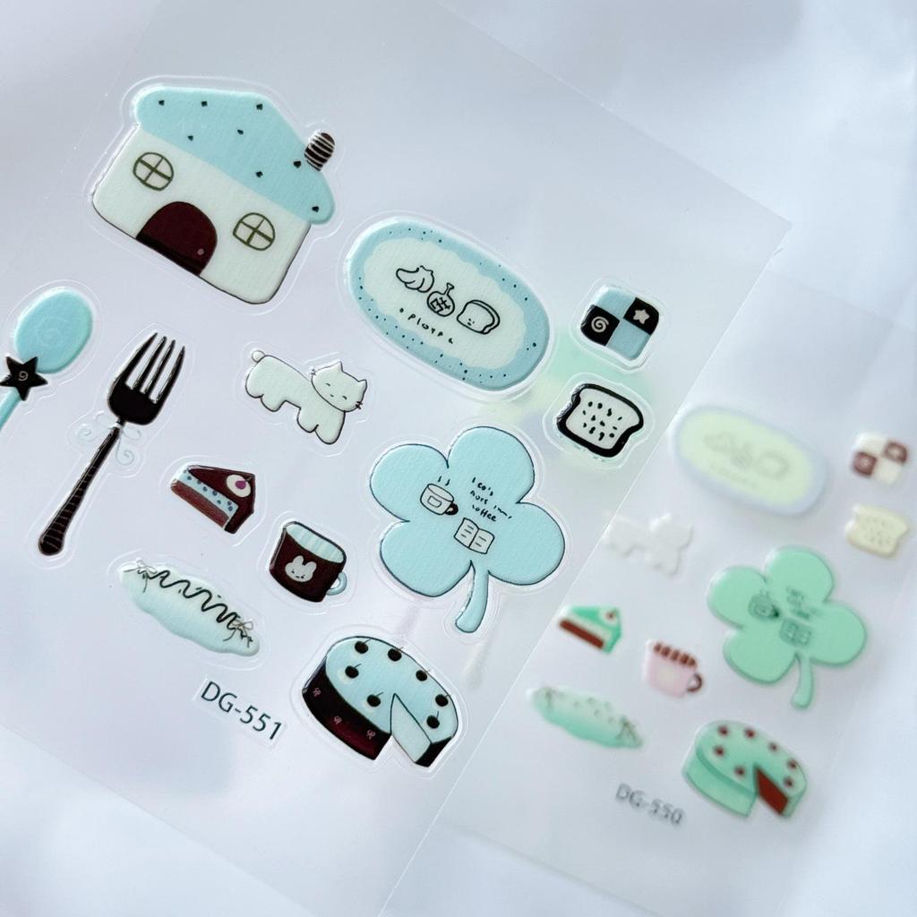 Korean Sea Salt Cat Jelly Stickers: Chic Girly DIY Phone Case & Journal Decor
