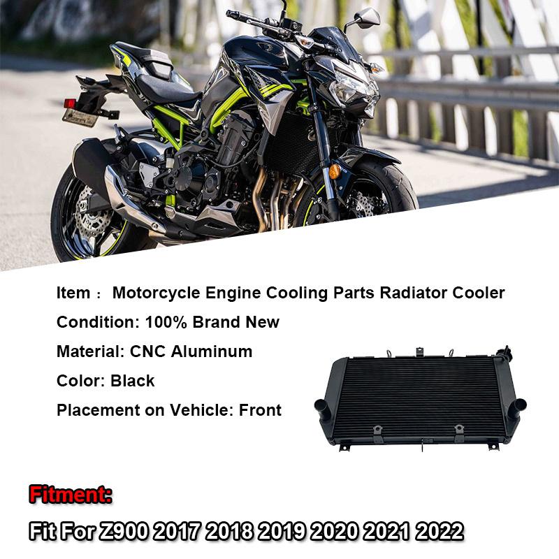 Z 900 Motorcycle Aluminum Engine Radiator Coolant Cooler Cooling Water Tank System Fit For KAWASAKI Z900 2017 2018 19 20 21 2022