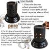 Pure Source India Ceramic Oil Diffuser Electric Small (4.5 inch, Black)