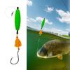 Professional Long Casting Catfishes Fishing Rigs with Carbon Steel Hook and Foams Float for Enhances Sensitivity