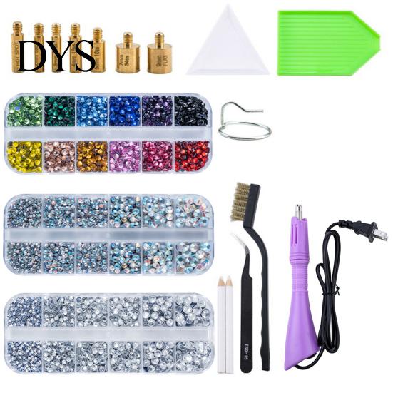 Flatback Rhinestone Setter Wand Hotfix Applicator Kit with 7 Tips, Hot Fix Crafting Supplies Tool, for DIY Clothing Fabric Craft Projects Shoes