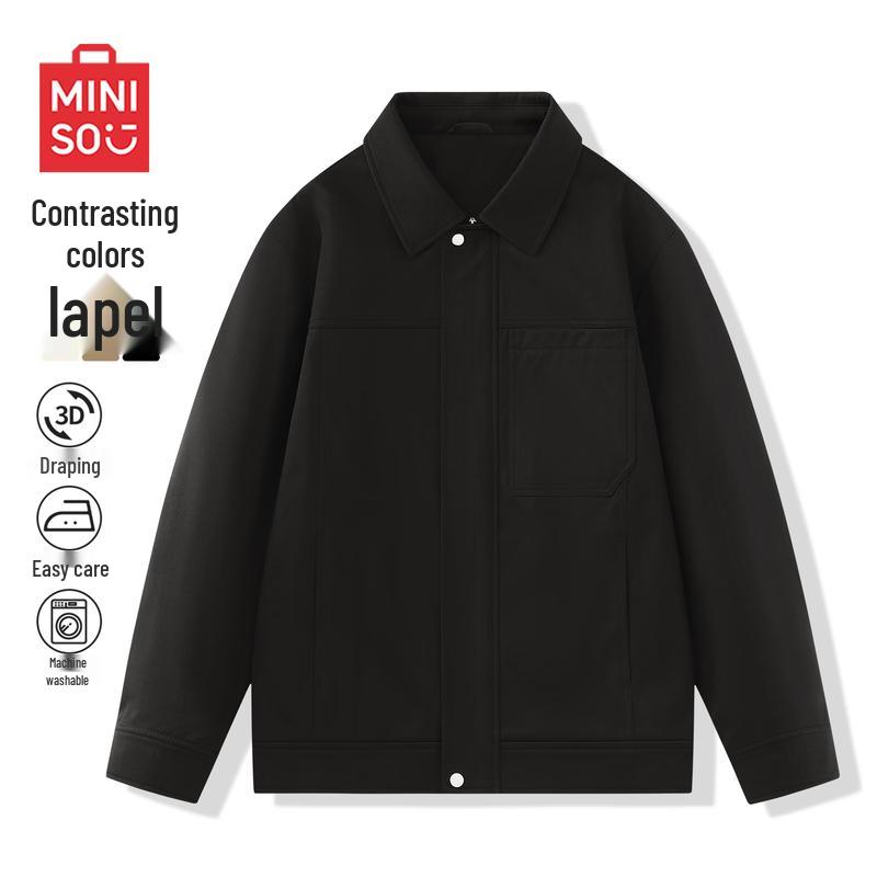 MINISO Men's Colorblock Twill Workwear Jacket