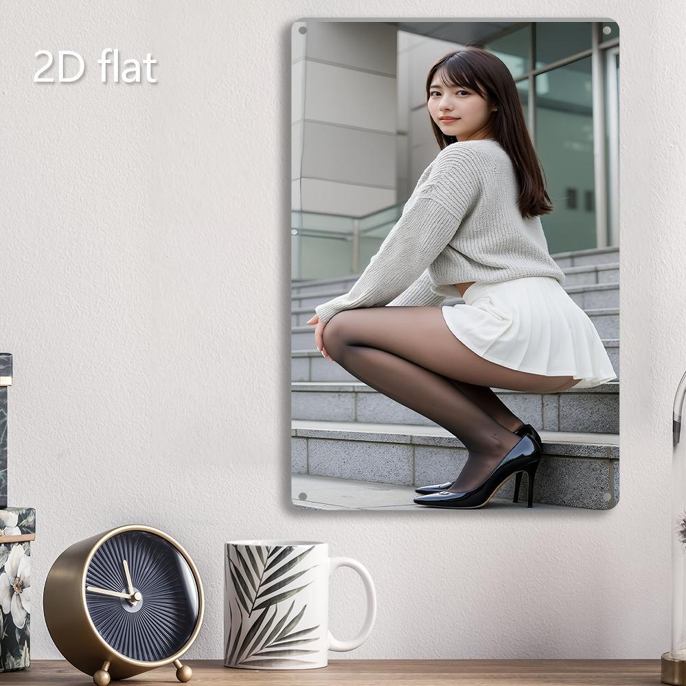 Elegant Weatherproof Iron Wall Art Indoor Outdoor Metal Decor Plaque 20x30cm