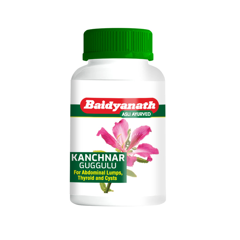 Baidyanath Kanchnar Guggulu Ayurvedic Herbal Supplement with 12 Traditional Herbs for Daily Wellness 80 Tabs X Pack of 2