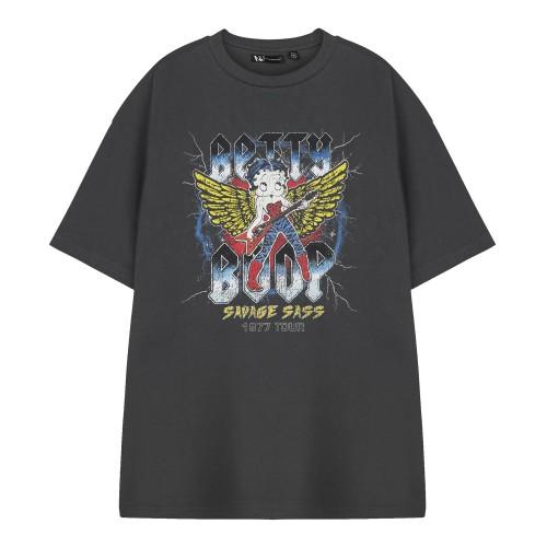 Betty Boop Womens/Ladies Savage Sass 1977 Tour Short-Sleeved T-Shirt