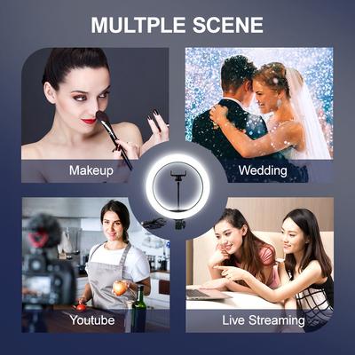 Luz de Anillo para Selfies con Soporte Trípode Aro de Luz para Móvil Lámpara Circular Luz para Grabación de Video Estudio Luz para Fotos Anillo de Luz