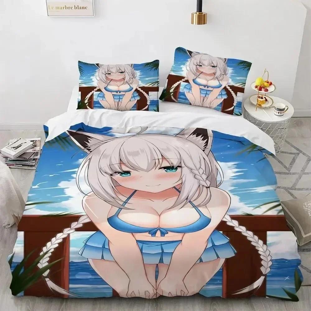 2025 Luxury New 3D Print Kawaii Anime Sexy Girl Bedding Set Boys Girls Twin Queen Duvet Cover Adult Fashion Home Textileextile