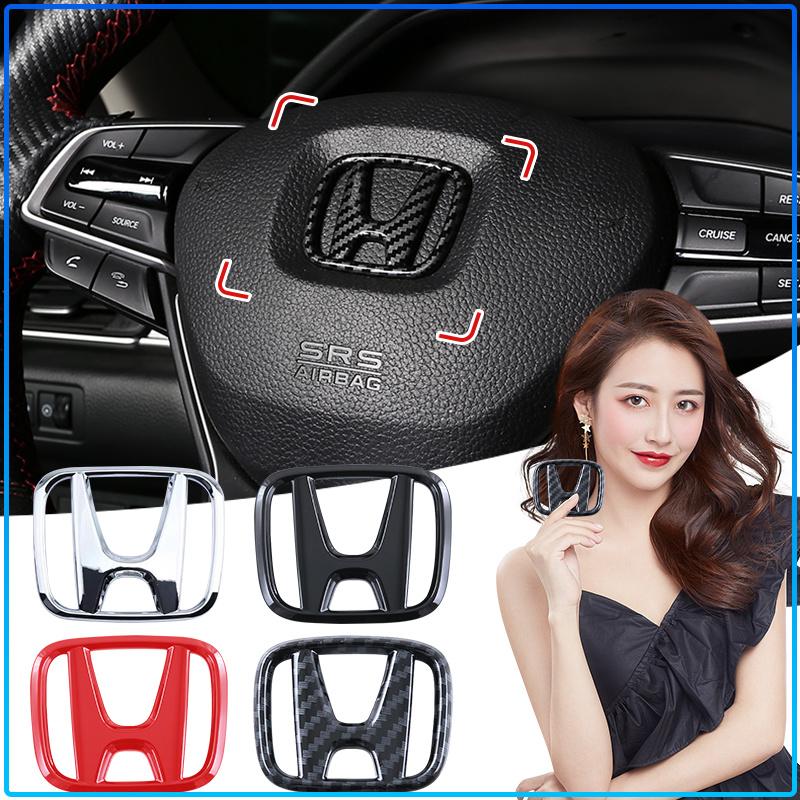 1pc ABS Car Steering Wheel Center Emblem Sticker For Honda Civci CRV Accord Mugen Prelude FIT City CRZ CRX Jazz D-series B-series H