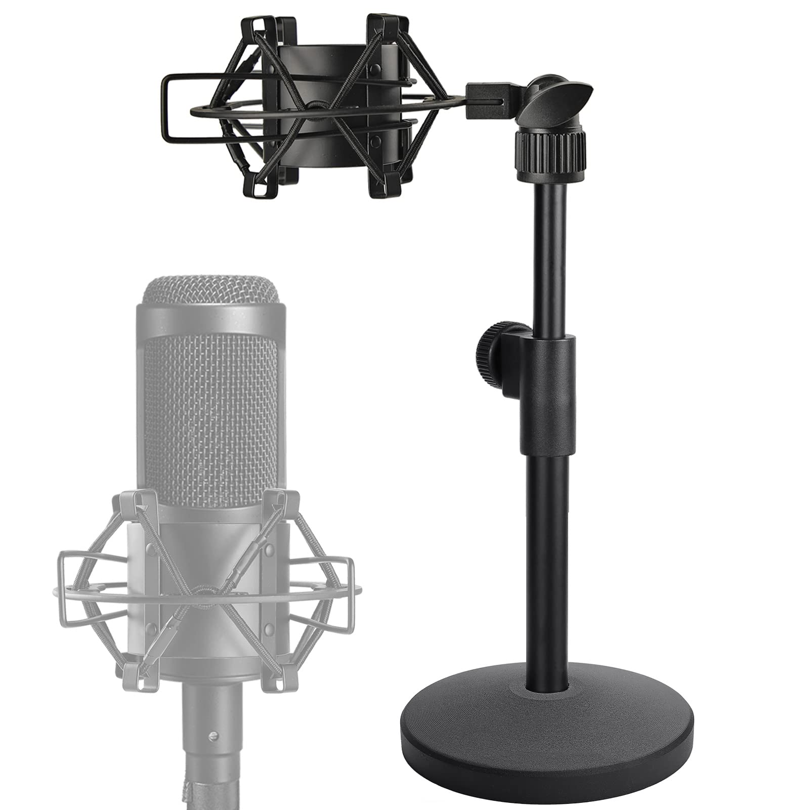 

Frgyee AT2020 Desktop Microphone Stand, Adjustable Table Microphone Stand with Microphone Shock Mount for Audio-Technica AT2020, AT2020USB+, AT2035,