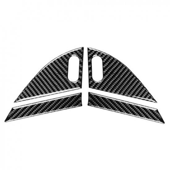 4Pcs ABS Carbon Fiber Door Speaker Panel Cover Trim Fit For Dodge Charger 15-20