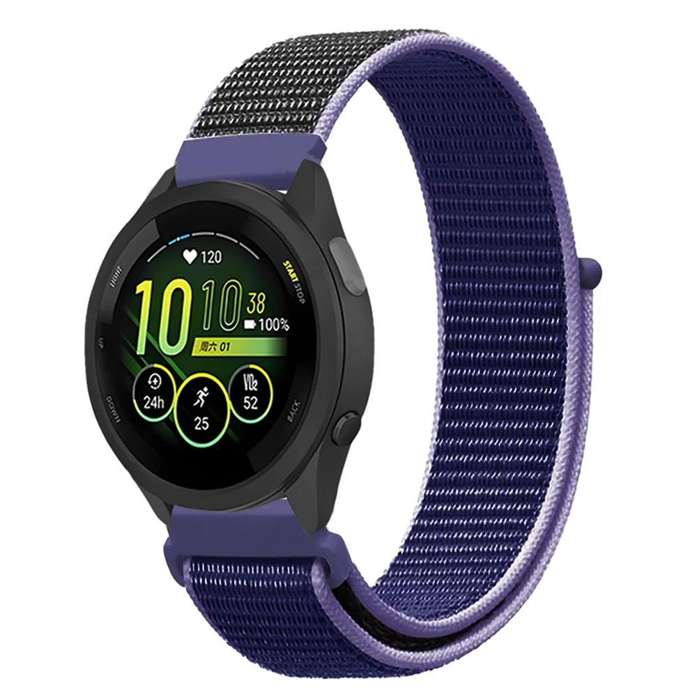 20mm 22mm Pletený nylonový smyčkový řemínek pro Garmin Forerunner 165 55 965 265 255 955 Venu 3 Náramek pro Garmin Active/Vivoactive 5