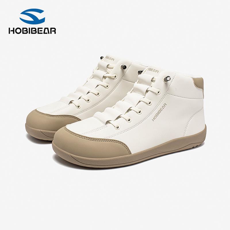 HOBIBEAR Fleece-Lined Slip-On Winter Mid-Top Wide-Toe Casual Outdoor Shoes