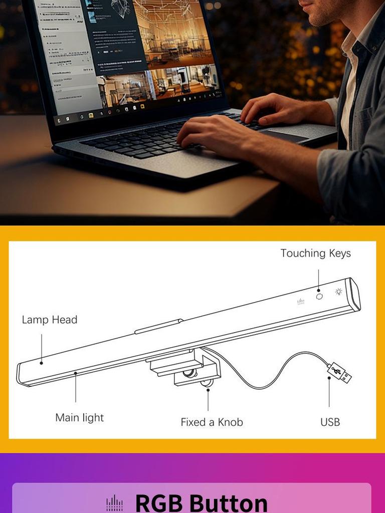 Asymmetrical LED Desk Lamp with Eye Protection and Dimmable Feature - CE Certified