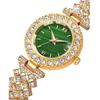 Hot-selling new diamond-encrusted green-faced bracelet women's watch women's niche high-end watch