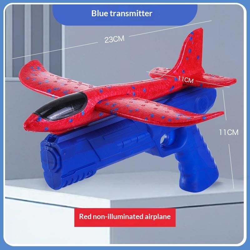 Foam Airplane Launcher Toy Foam Glider Long Range Hand Throwing Plane Toys One Click Ejection For Kids Outdoor Play Games