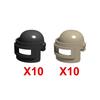 Military Building Block Figure Cap Tactical Helmet Alpha Motorcycle Lenses Gas Masks Flame Emitter Night Vision Device Gift Toys