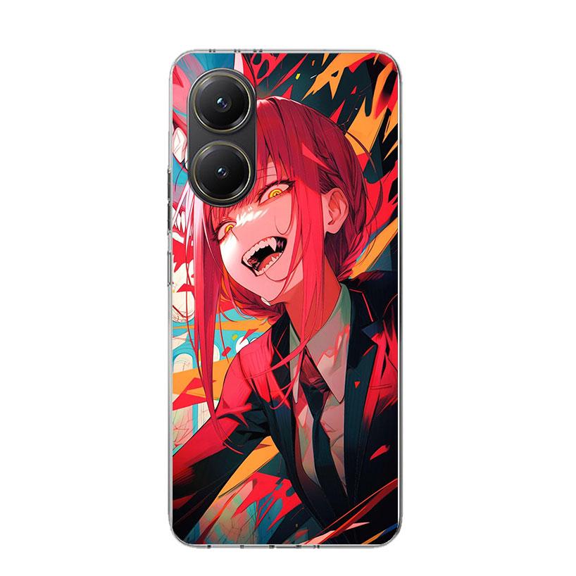 C-Chainsaw Mans Makima Phone Case For Xiaomi Poco X7 X6 X5 Pro F7 Ultra Redmi 15C 15 13 13C 12 12C 10 10A 10C 9 9A 9C 9T Cover P