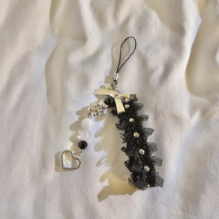 Acrylic Butterfly Pendant Keychain Personalized Bow Phone Chain Ribbon Keyring