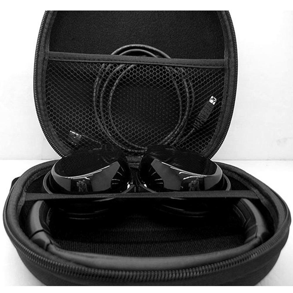 Headphone Carrying Case Shockproof Headset Pouch Capacity Handheld Earphone Container Travel Organiser Zip Bag Headphone Case