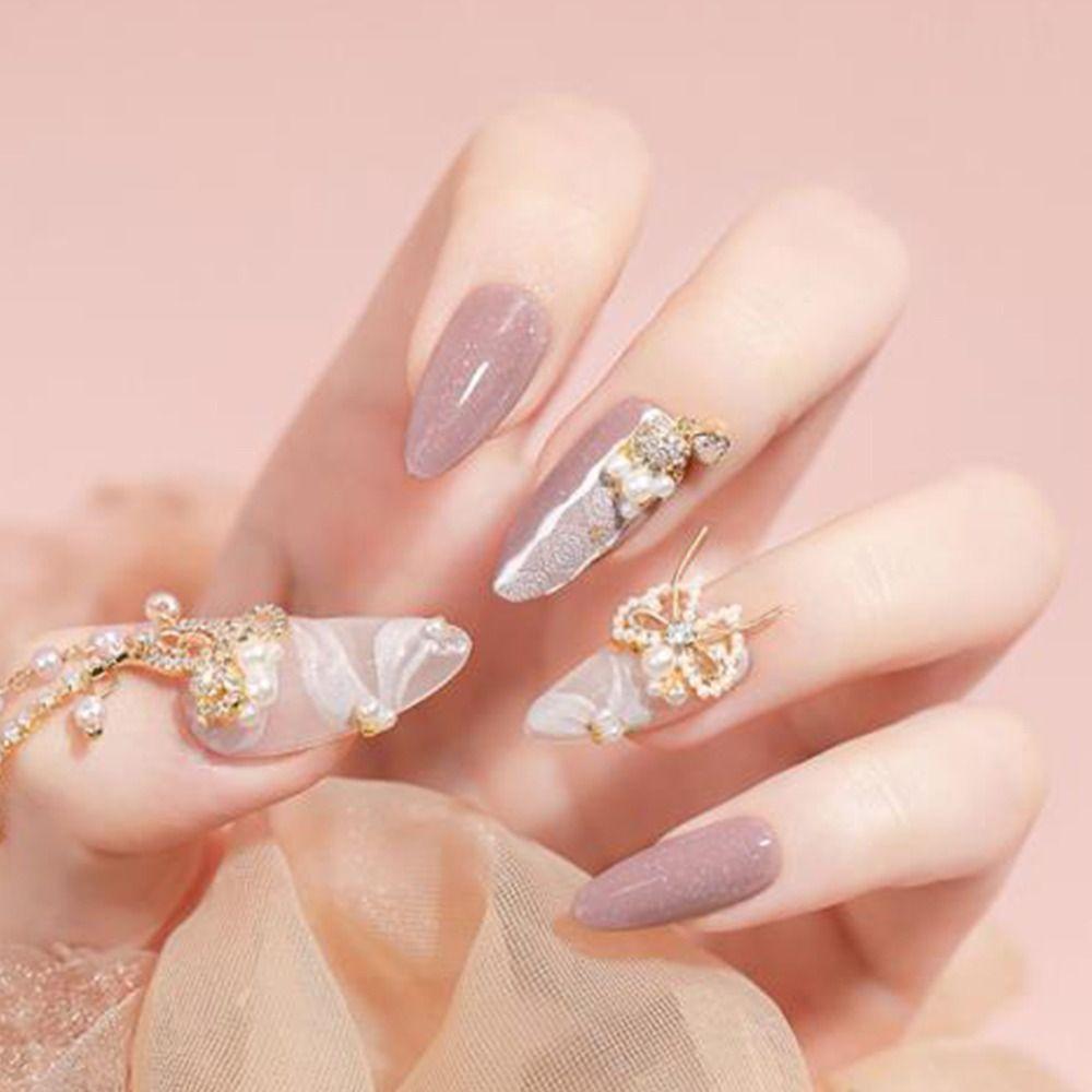 120pcs Curved Stiletto Hawk Carving Nails Transparent False Nail Tips  for Poly Nail Gel Extension