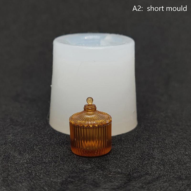 Dollhouse Miniature Mug Cups Food Jar Silicone Mold Dollhouse Diy Tableware Dolls House Accessories Kids Pretend Play Toys