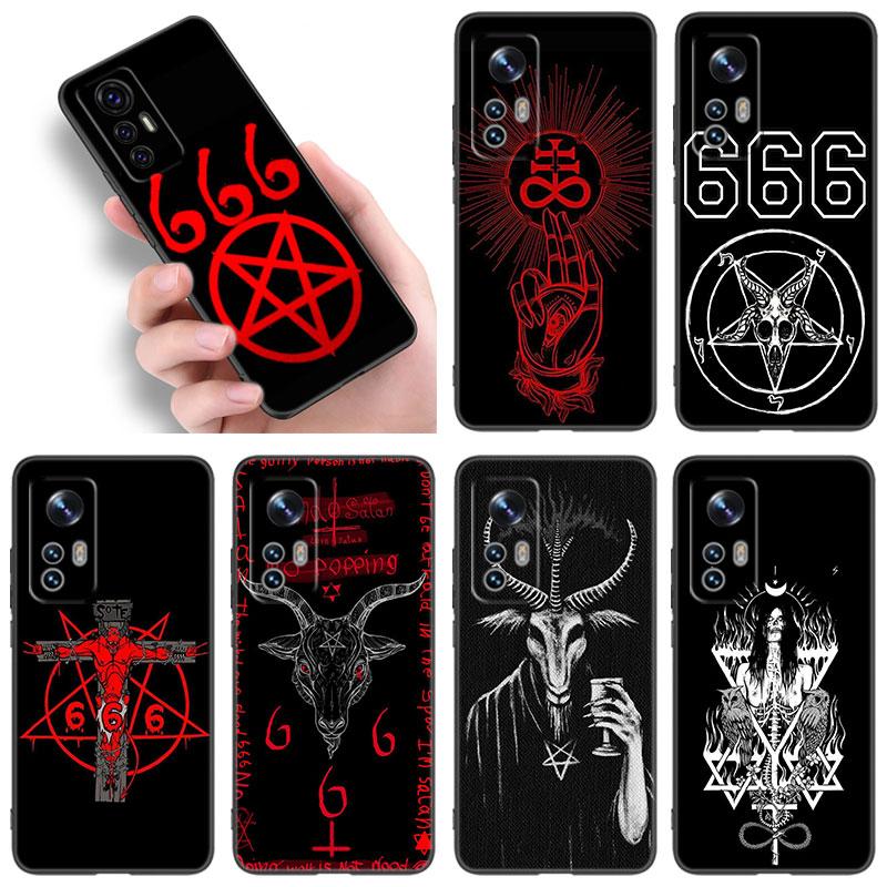 

Demonic Satanic Scary Skull Phone Case For Xiaomi Mi A2 8 9 SE Note 10 10T 11 12 Lite 9T 11T 12S 12T Pro A3 6X 12X Black Cover Xiaomi Mi A2(6X)