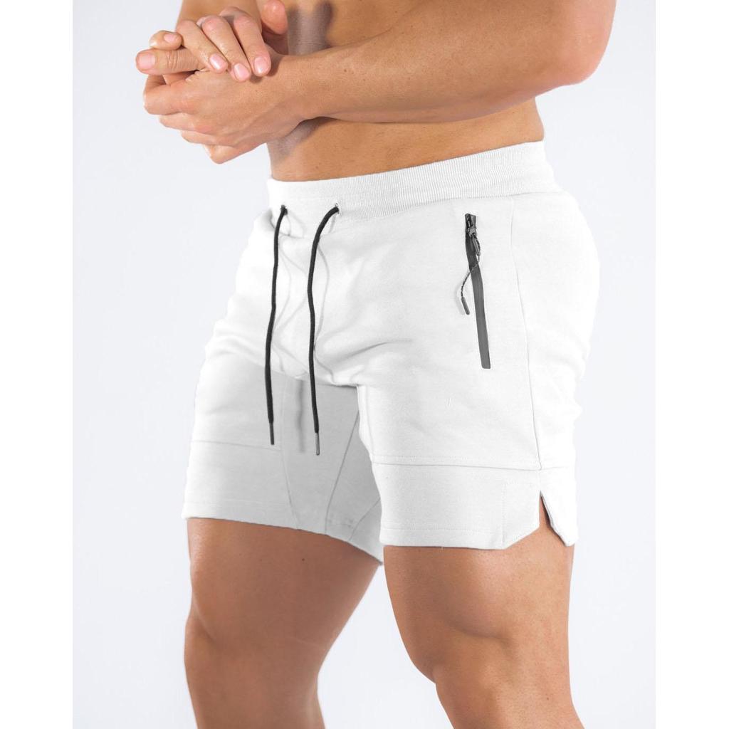 Heren joggingbroek met ritszakken, fitness, sportshorts, heren zomer hardloopbroek, korte broek, heren jogger, mesh workout, strandsport, korte broek