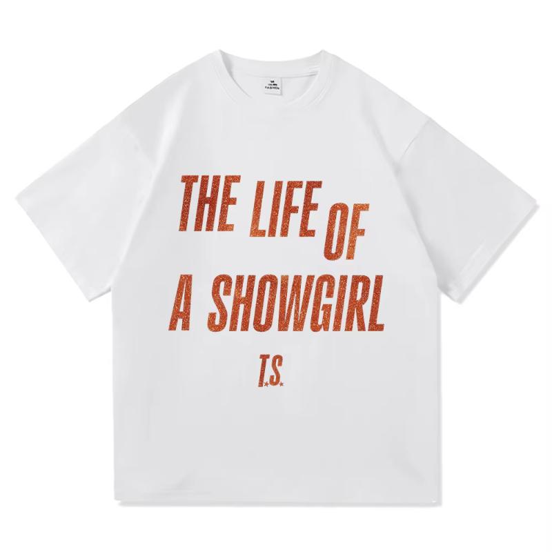 TS 12 The Life of A Showgirl Album TShirt Fashion Men Women Clothing Harajuku High Quality Tops for Lover Gifts Cotton TShirts