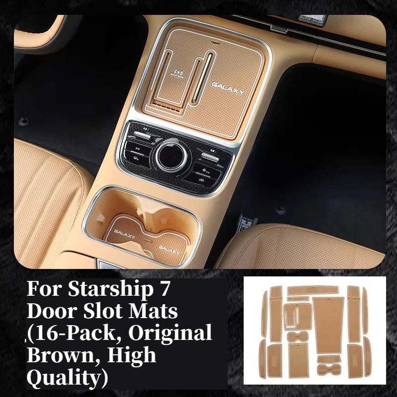 For Silicone Door Slot Cup Holder Mats for Geely Starship 7 EM-i, Anti-Slip Storage Pad Interior Accessories