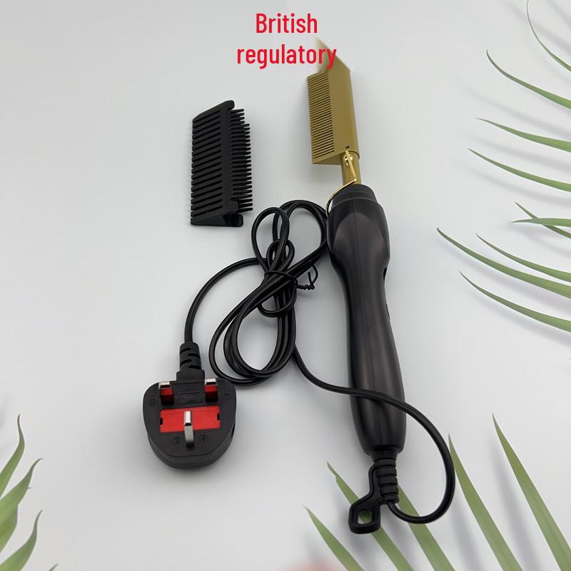 Dual-Use Electric Copper Comb: Wet & Dry Hair Straightener and Curler