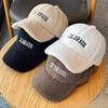 Korean Style Embroidered Letter Baseball Cap for Women with Thick Plush Baseball Cap Warmth and Cold To Show Their Face Adjustable Hat