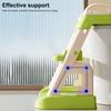 Potty Training Toilet 2 In 1 Toddler Seat with Step Stool Soft Cushion Adjustable Height Triangular Base Toilet Ladder Toilet Seat Stair