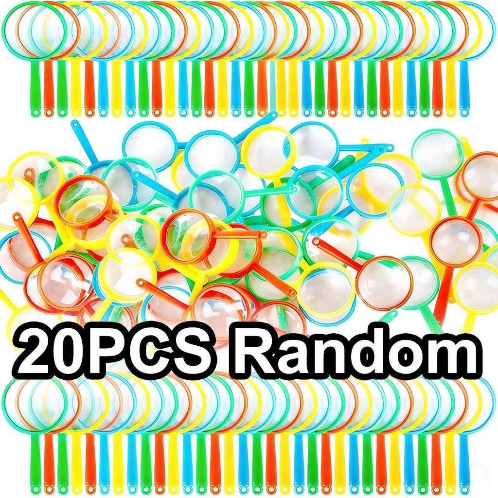 20 Lenti d'Ingrandimento in Plastica Multicolore da 5 cm - Strumenti Portatili per l'Osservazione sul Campo per l'Educazione Scientifica, Kit STEM, Outdoor ZSY