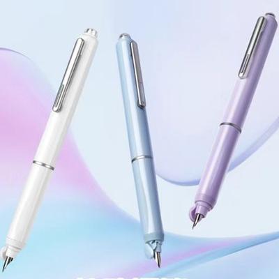 Kreativer versiegelter Druck-Füllfederhalter Automatischer Druck Studenten-Schreibstift Kalligraphie 0,38 mm Büro Auswechselbare Tintenpatrone Geschenk