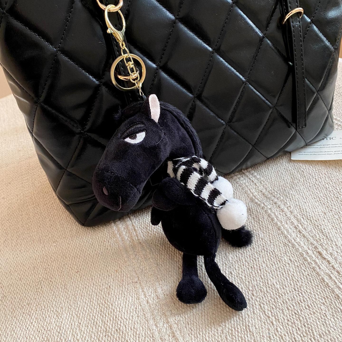 Cartoon cute funny natal year pony plush pendant trend personalized pendant small doll bag pendant
