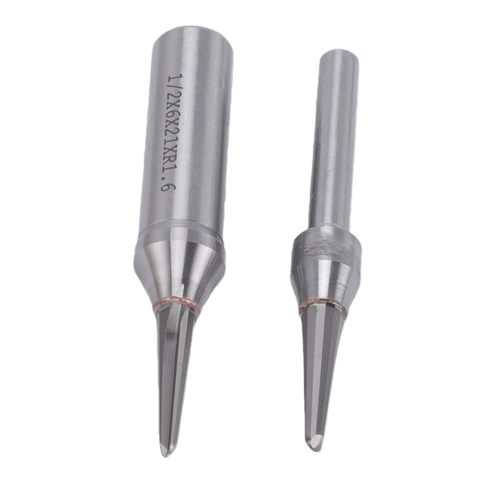 

2 Pcs Rounded Bottom Arc Grooving Cutter V Shaped Woodworking Router Bit for Wood Bending