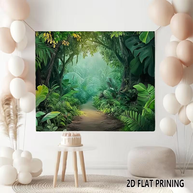2D Dense Tropical Forest Studio Background for Nature Themed Photoshoot